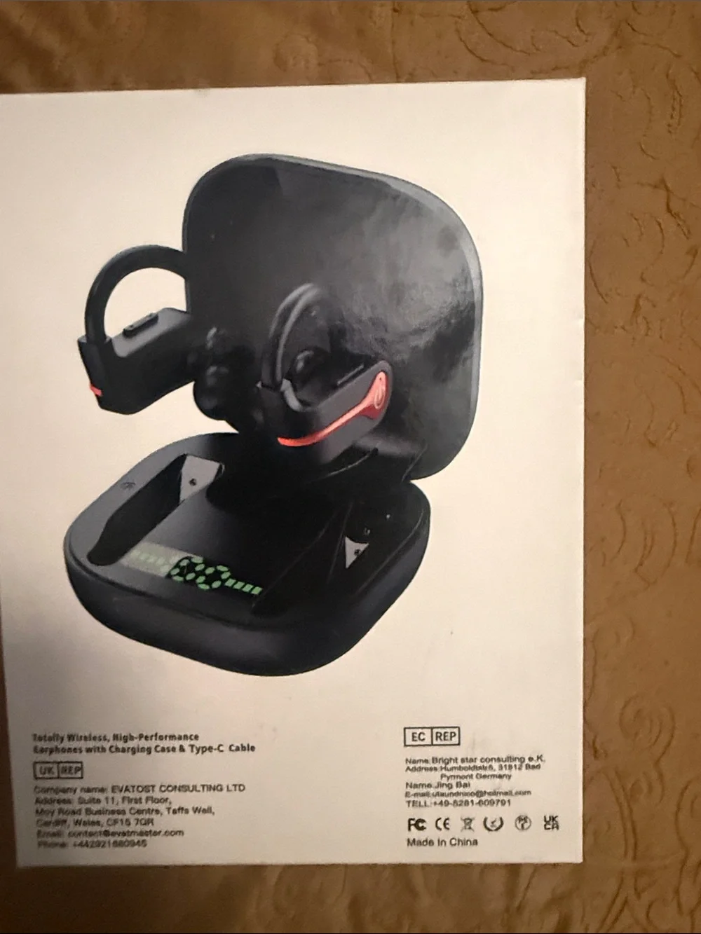 Power Q21 Pro Black and Red Wireless Earbuds
